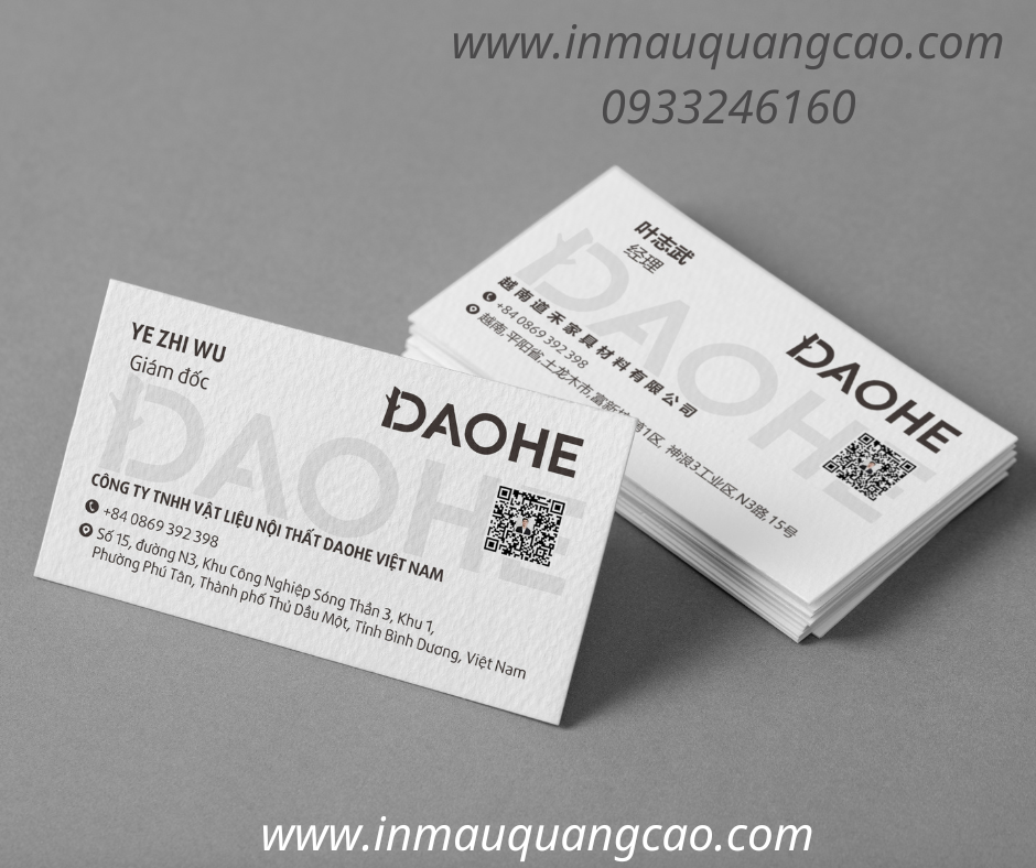 Mẫu card visit tiếng trung - in card visit giá rẻ Bình Dương